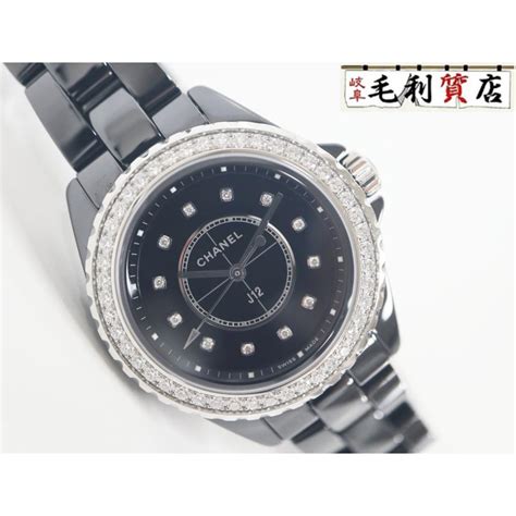 chanel j12 33mm ブラックセラミック 12pダイヤ 買取|シャネル J12高価買取 .